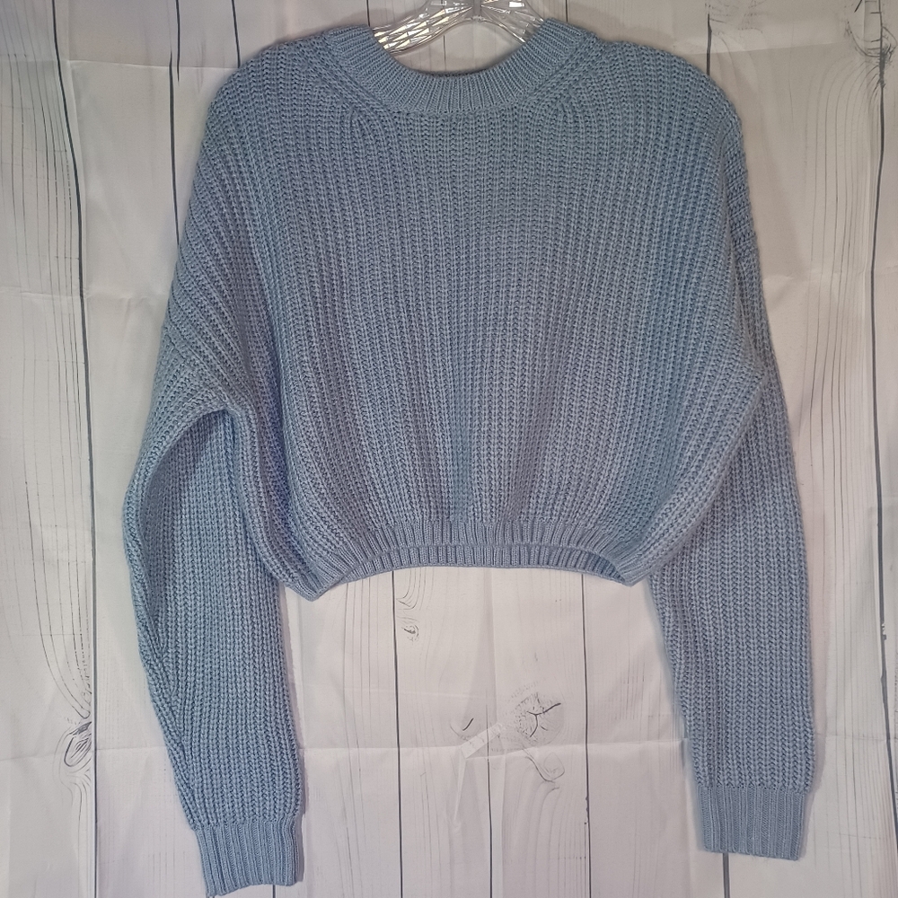 Elodie cropped blue sweater